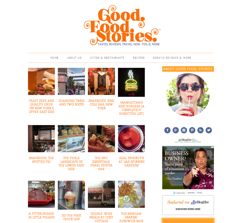 Good Food Stories - Category Index