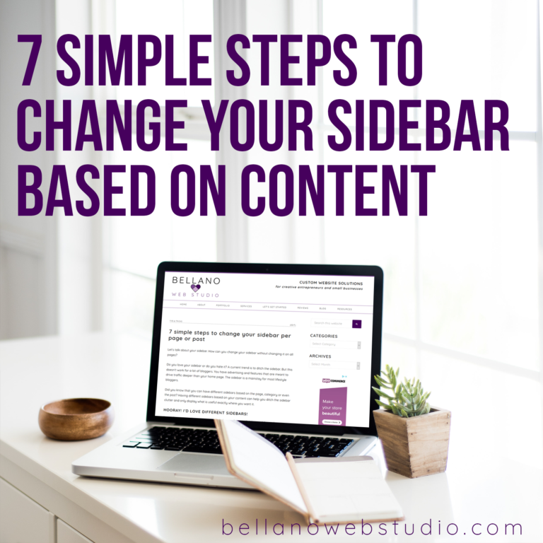7 Simple Steps to Change Your Sidebar per Page or Post (GENESIS)