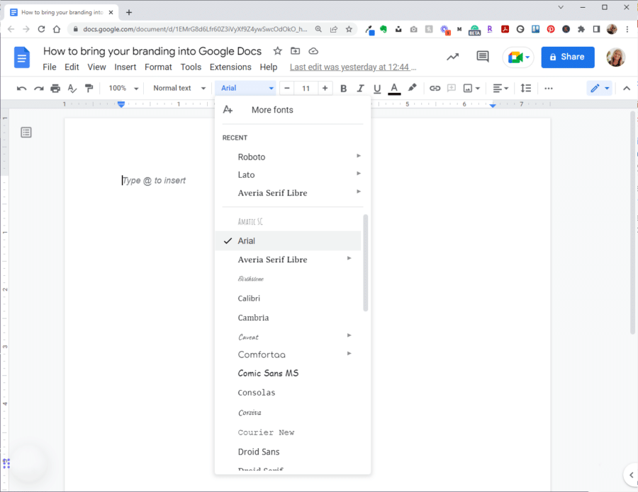 How to bring your fonts into Google Docs