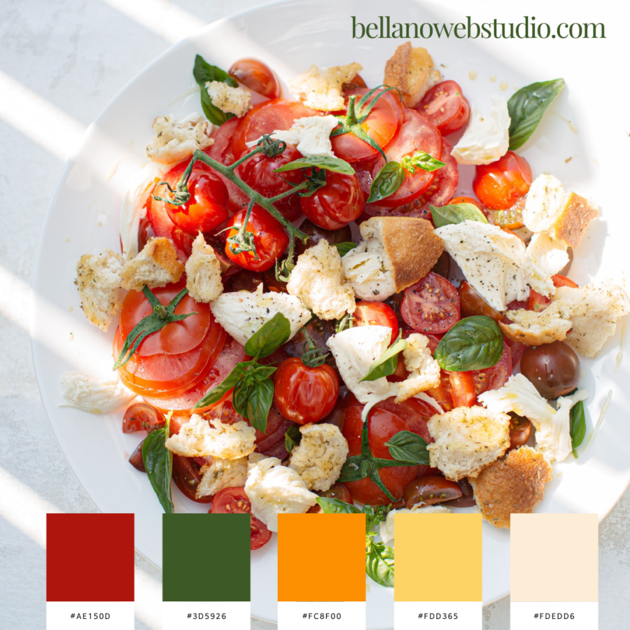 food inspired color palettes