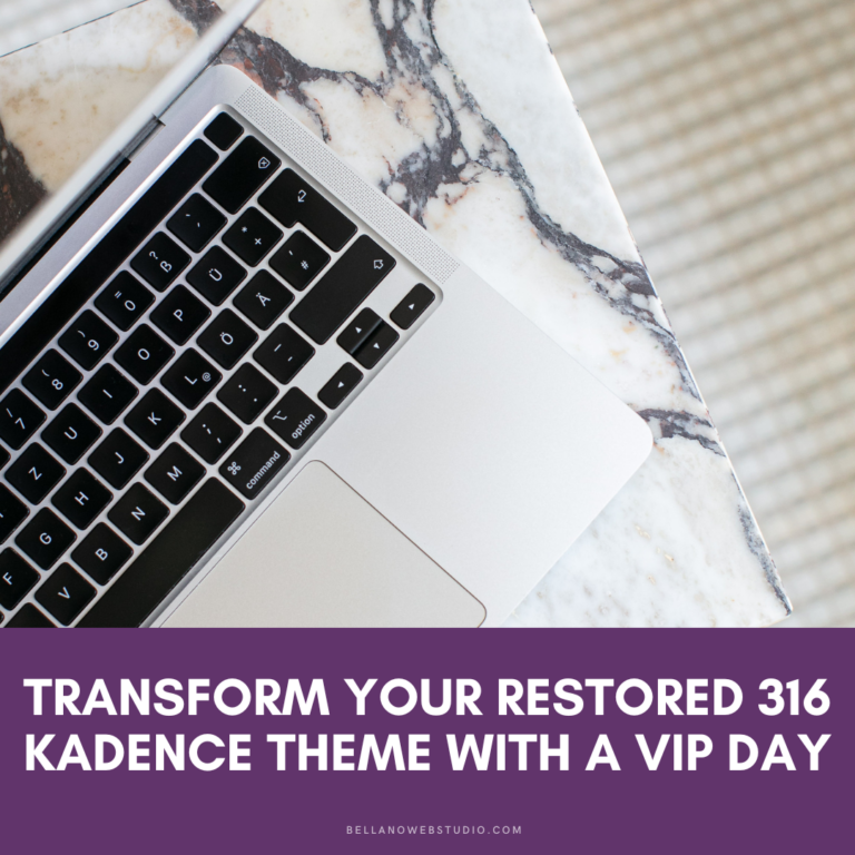 Transform Your Restored 316 Kadence Theme with a VIP Day