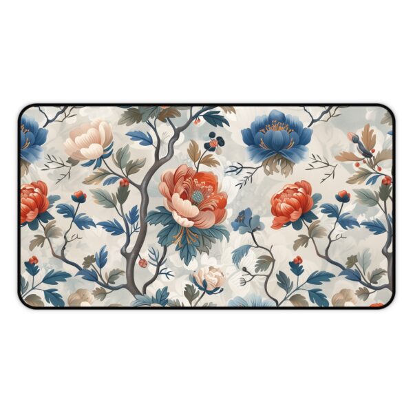 Vintage Floral Chinoiserie Inspired Design desk mat