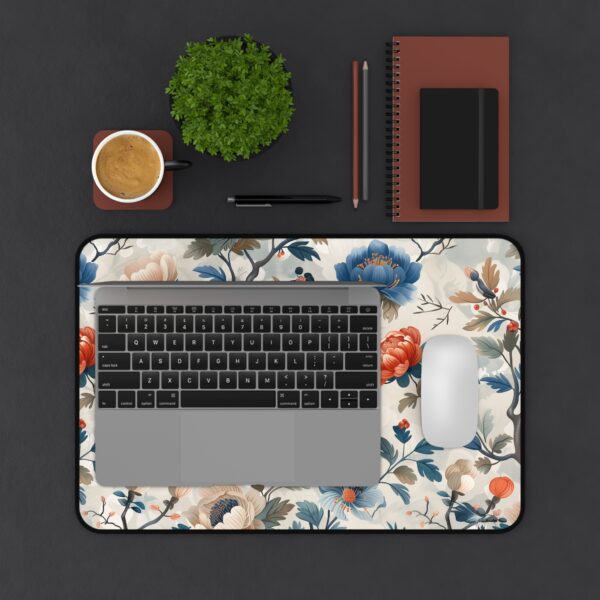 Vintage Floral Chinoiserie Inspired Design desk mat