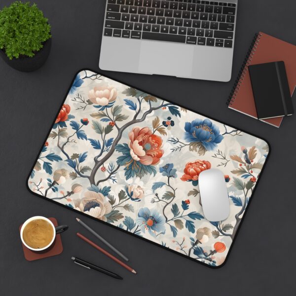 Vintage Floral Chinoiserie Inspired Design desk mat