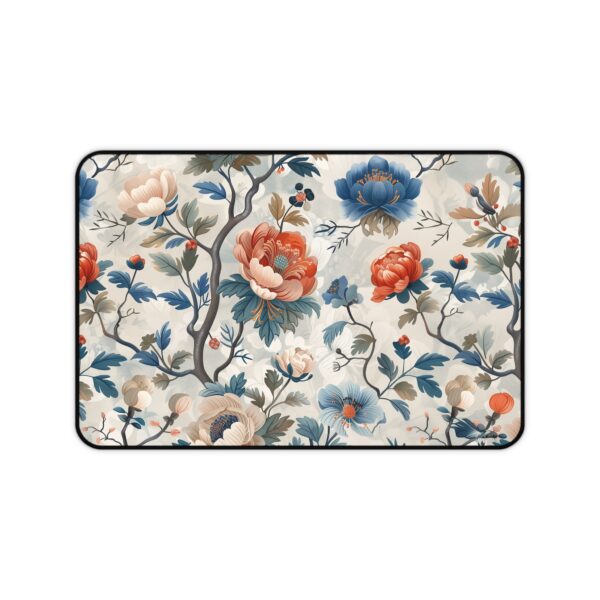 Vintage Floral Chinoiserie Inspired Design desk mat