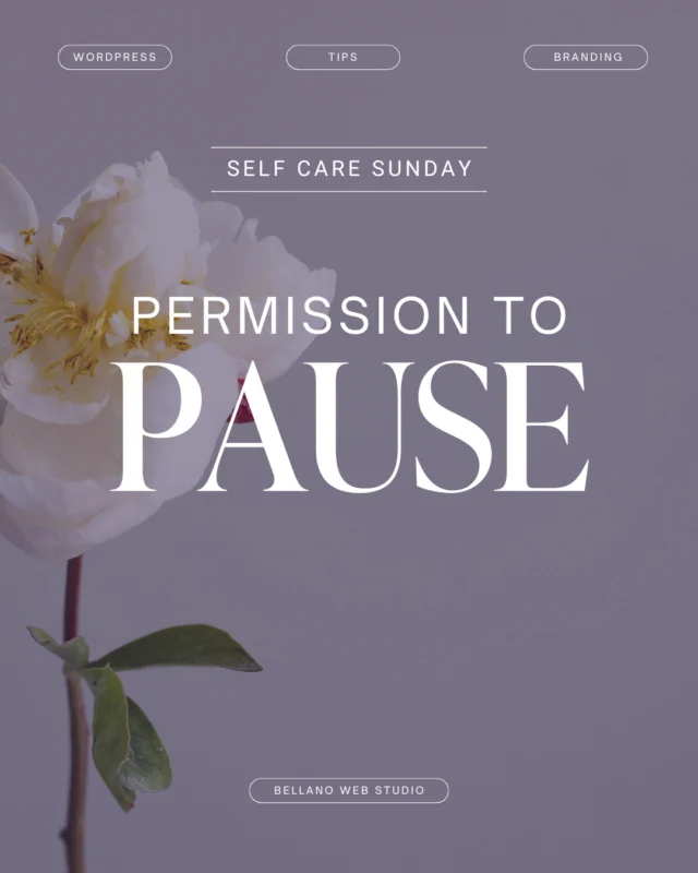 Just because you can hustle today, doesn’t mean you should.⁠
⁠
It’s okay to press pause. You don’t have to fill every moment with doing. Rest is productive too—especially when your brain has been running a marathon all week.⁠
⁠
**Give yourself space to breathe. The to-do list will still be there tomorrow, but you’ll show up better when you’re rested.**⁠
⁠
How are you slowing down today?⁠
⁠
#SelfCareSunday #PermissionToRest #CreativeEntrepreneur #SolopreneurLife #WomenWhoCreate #DigitalRest #BrandingTips #WorkLifeBalance #OnlineBusinessOwner #SlowLivingMovement #WellnessForEntrepreneurs #PersonalBranding #AuthenticBusiness #SundayIntentions #GrowYourBrand #WordPressDesign #KadenceTheme #ContentMarketingTips #FreelancerLife #MentalWellnessMatters #MarketingForMakers #EntrepreneurRest #WomenEntrepreneurs #CreativeBusinessTips #BellanoWebStudio