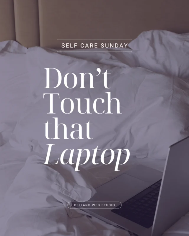 If you needed a sign not to open your laptop today… this is it. ⁠
⁠
Today isn’t about fixing your site, editing photos, or batch-writing blog posts. It’s about being still, feeling joy, and giving your brain the quiet it needs to recharge.⁠
⁠
✨ You are allowed to rest without guilt.⁠
⁠
What are you doing instead of working today?⁠
⁠
#SelfCareSunday #LaptopClosed #BoundariesInBusiness #WomenWhoCreate #SmallBizTips #AuthenticEntrepreneurship #MindfulRest #CreativeProcess #SolopreneurSupport #FreelancerLife #PersonalBranding #CreativeStrategy #ContentPlanner #MarketingTips #KadenceWP #WordPressSupport #WebDesignerLife #BrandingStudio #SundayReset #WorkLifeHarmony #DesignYourDays #BurnoutRecovery #EntrepreneurBalance #GrowWithGrace #BellanoWebStudio